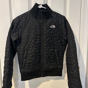 The North Face Black Quilted Puffer Bomber Jacket
